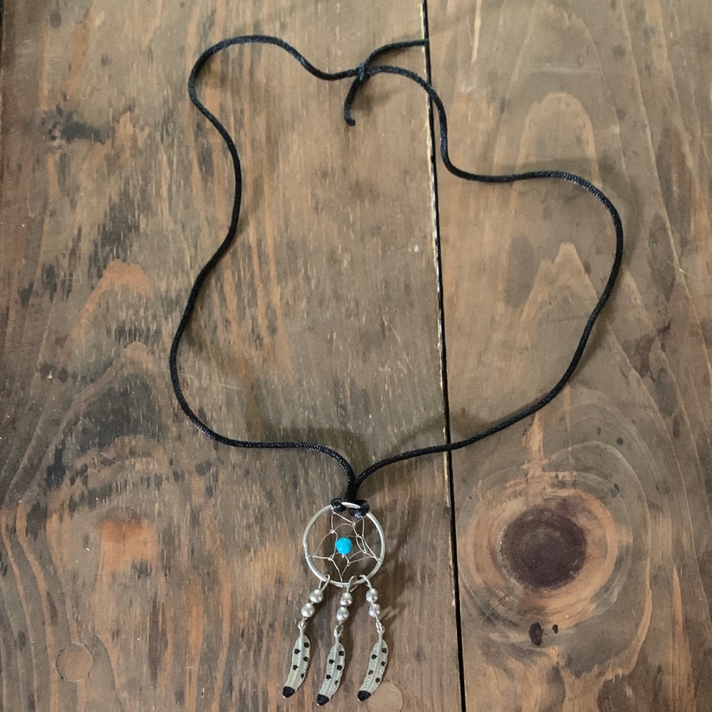 Turquoise Dreamcatcher Pendant Necklace - Handmade Women Jewelry